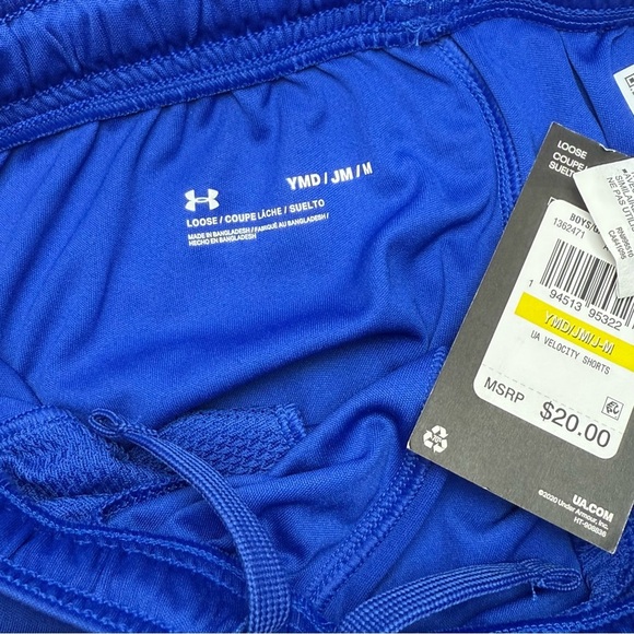 NWT Under Armour Boys’ Vibrant Blue Sports Shorts with Pockets - Picture 8 of 9